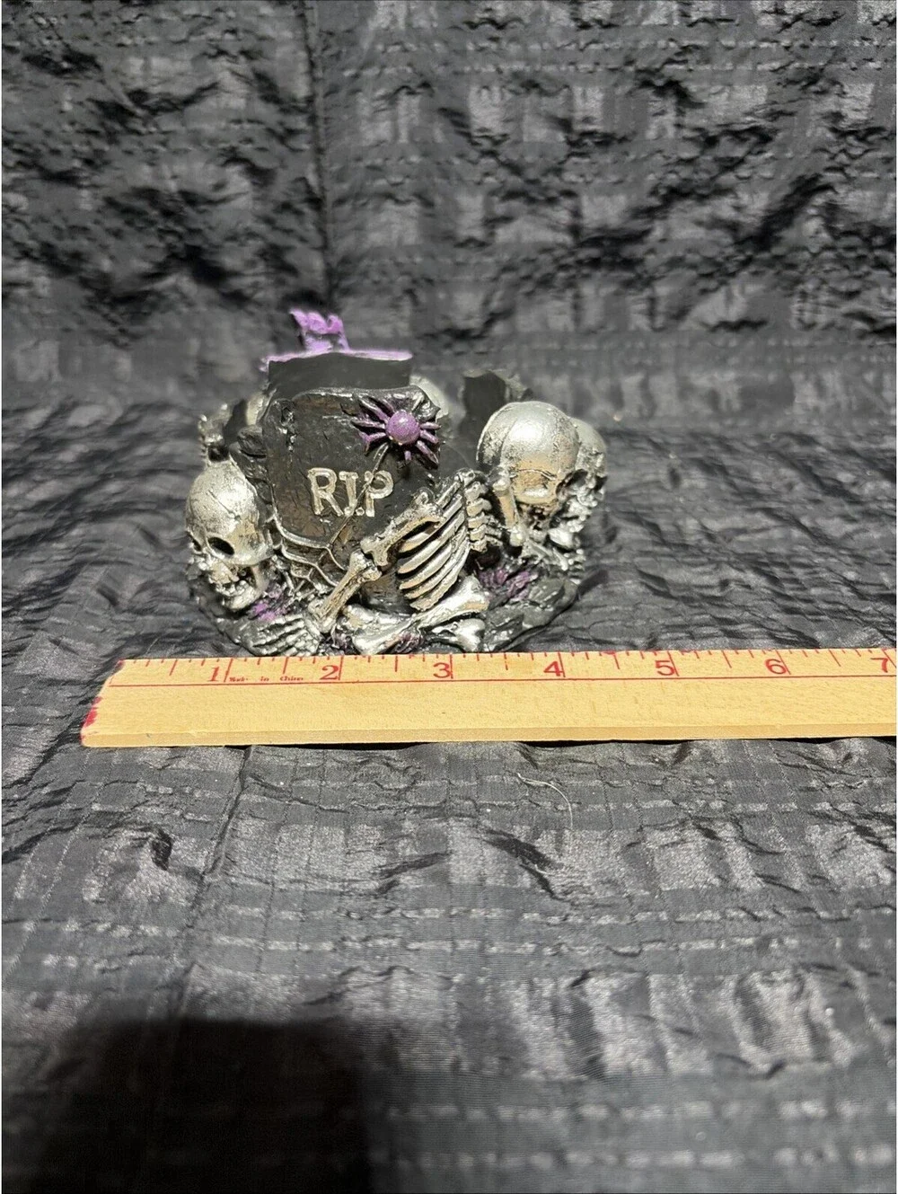 B&BW 3 Wick Candle Holder “ Skeleton Graveyard”